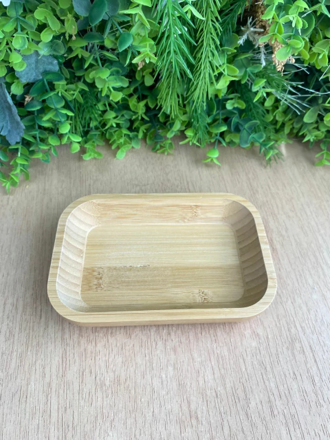 Bandeja Retangular de Bambu M 18x12cm - comprar online