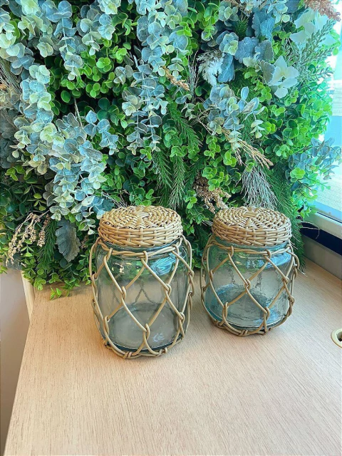 Kit com 2 Potes Vidro Balli Caramelo