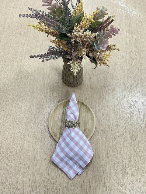 Guardanapo Xadrez Rosa