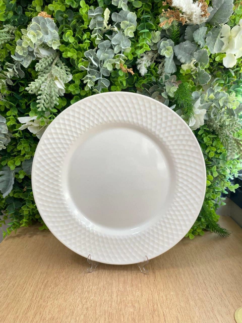 Prato Raso Branco Trama Elegante - comprar online
