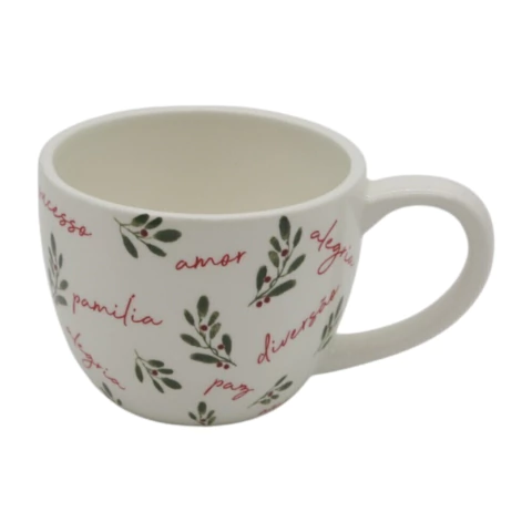 Caneca Azevinho Palavras 300ml 15cm