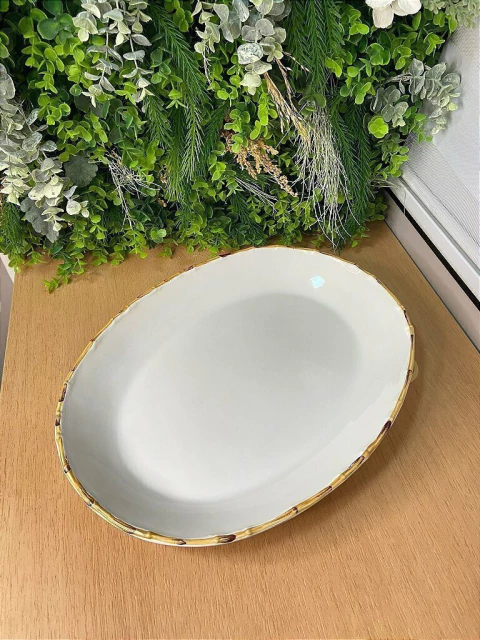 Travessa Grande de Servir Bambu Natural