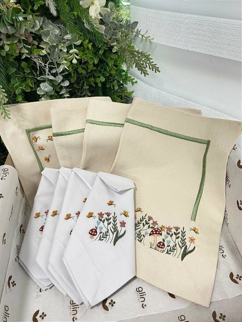 Kit Mesa Jardim Verde - 4 Lugares