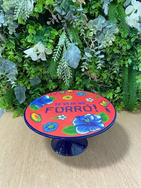 Boleira Vermelha Te Vejo no Forró 10x22cm (Melamina)