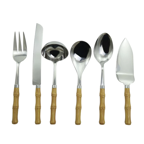 Conjunto Servir Cabo Bambu