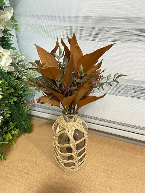 Misto Ramalhete Decorativo Ocre Outono 36cm