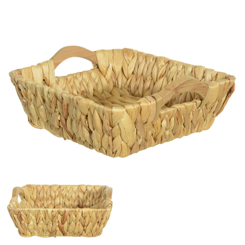 Cesta de Palha Retangular 11X25X24cm
