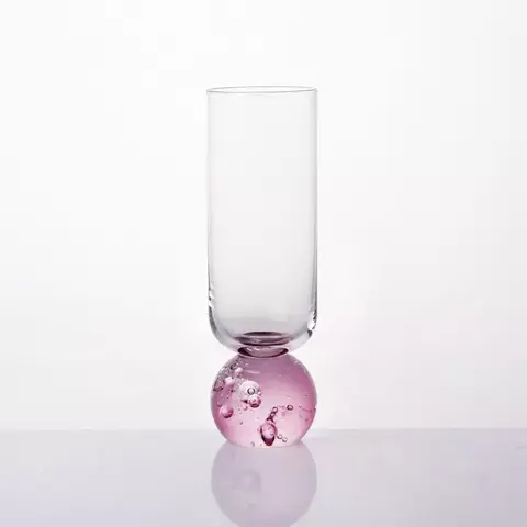 Taça Champagne Essência Colorida Rosa 240ML