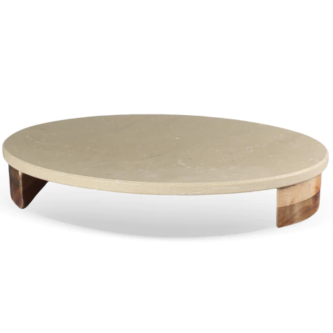 Tábua de Servir Oval Mármore Rústico Chique