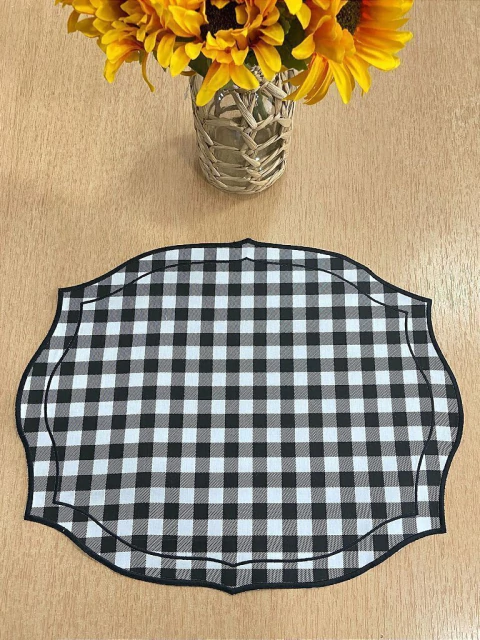 Lugar Americano Xadrez Preto e Branco - comprar online