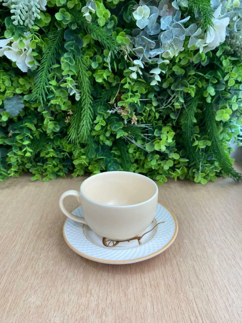 Xícara de Chá com Pires Rústica Campestre - comprar online