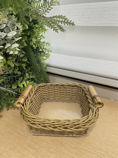 Cesta Quadrada Balli Pequena Caramelo