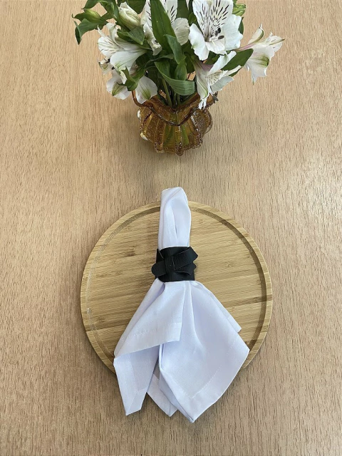 Porta Guardanapo Couro Black