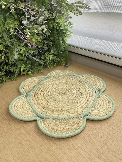 Lugar Americano Flor Bege/Verde - comprar online