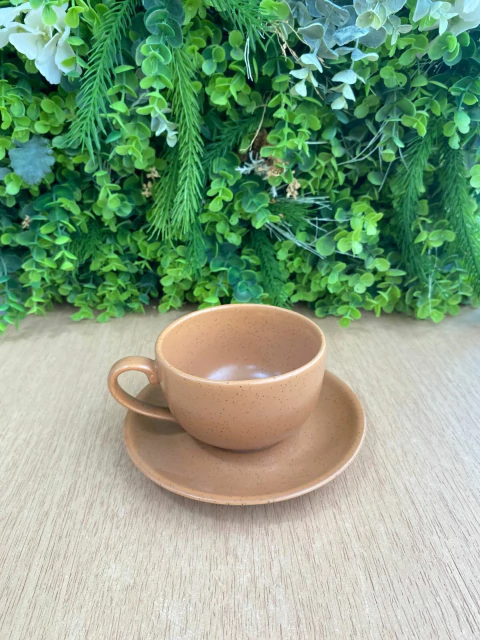 Xícara de Chá com Pires Terracota 250ml - comprar online