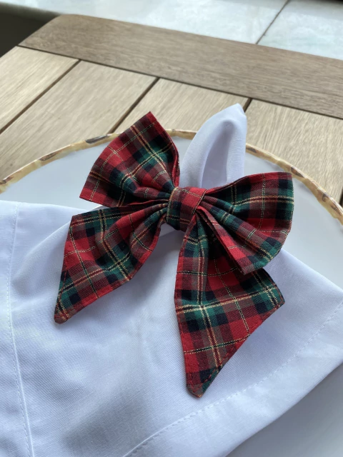 Porta-Guardanapo Maxi Laço Clássico Xadrez Brilho