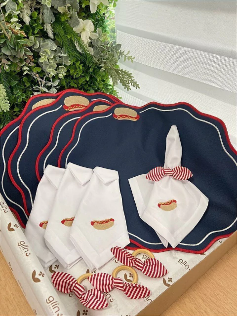 Kit Mesa Hot Dog Completo - 4 Lugares