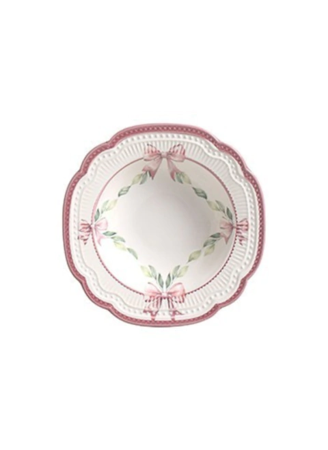 Prato Fundo Natal Laço Classic 22,5cm