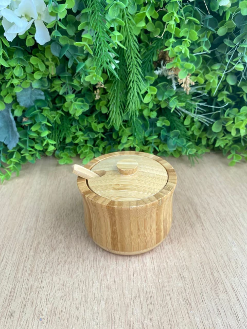 Açucareiro de Bambu com Tampa - comprar online