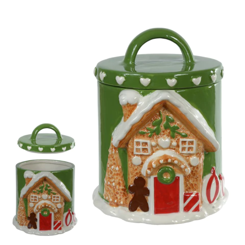 Pote de Biscoitos de Natal 20X15X15cm