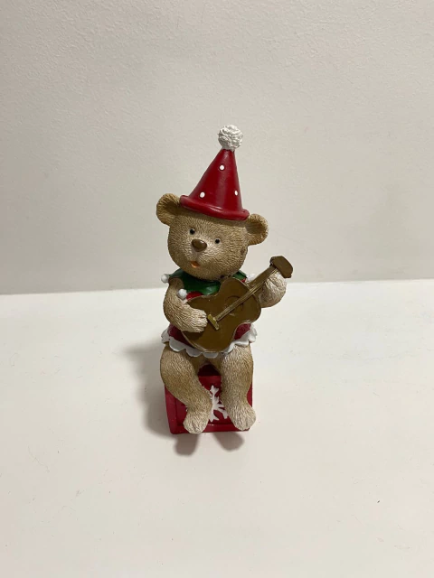 Urso do Violão/Cavaquinho Noel 20x9cm
