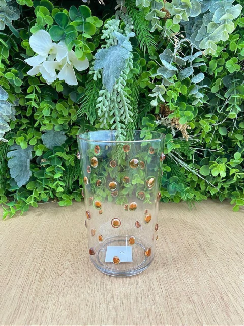 Copo Acrílico Brilho Tropical Âmbar 650ML - comprar online