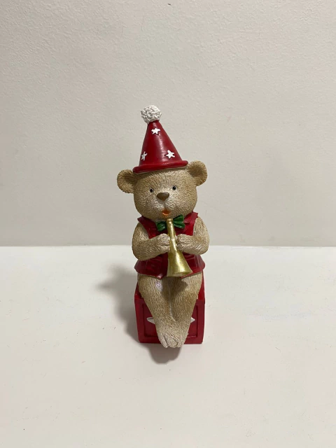 Urso Trompetista 20x9cm