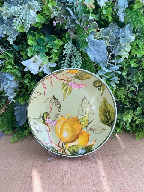 Prato de Sobremesa Limão Sicília Verde