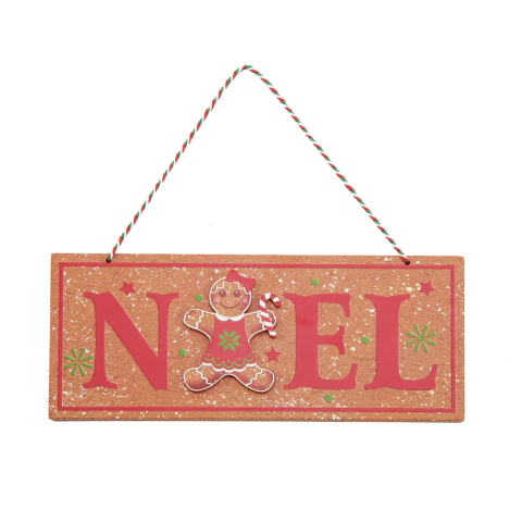 Placa Decorativa Natal "NOEL" Gingerbread 10cm - comprar online