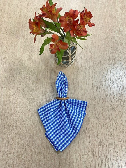 Guardanapo Xadrez Azul