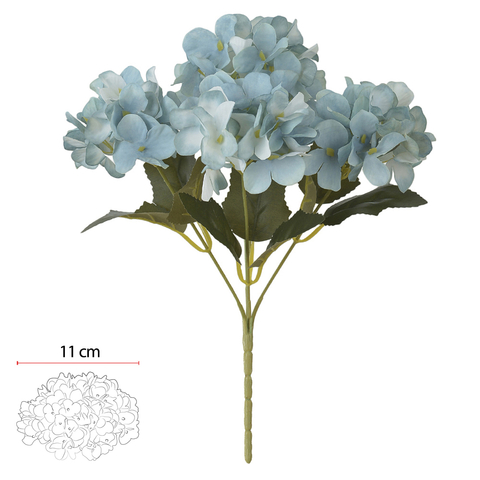 Hortensia Decorativa Azul 29cm