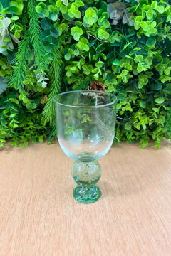 Taça de Vidro Bubble Color Verde 380Ml