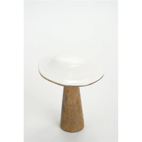 Cogumelo "Natural Chic" Branco 15cm