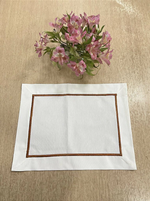 Lugar Americano Terracota Impermeável Liso Novo