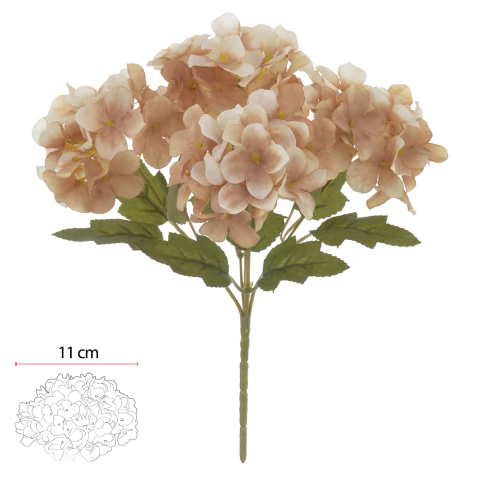 Hortensia Decorativa Pessego 29cm
