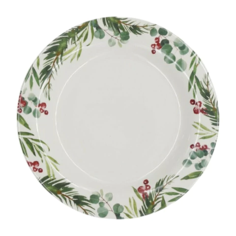 Prato Raso Pinheirinhos Natal 27cm