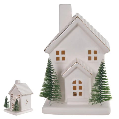 Vila de Natal Iluminada C/Led 12,6X8,4X9,8cm