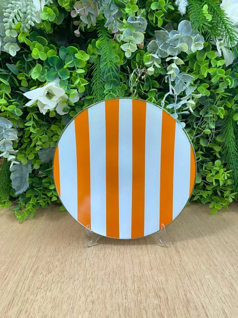 Prato de Sobremesa Listras Papaya Tropical 20cm - comprar online