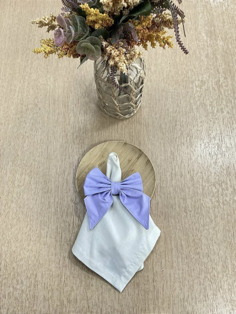 Porta Guardanapo Laço Lilás