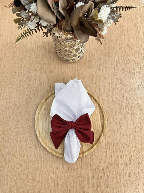 Porta Guardanapo Laço Vinho