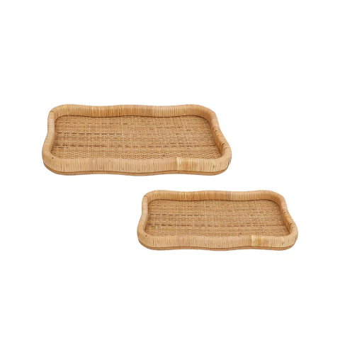 Dupla de Bandejas Rústicas Trançadas