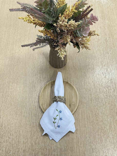 Guardanapo Bella Azul Bordado