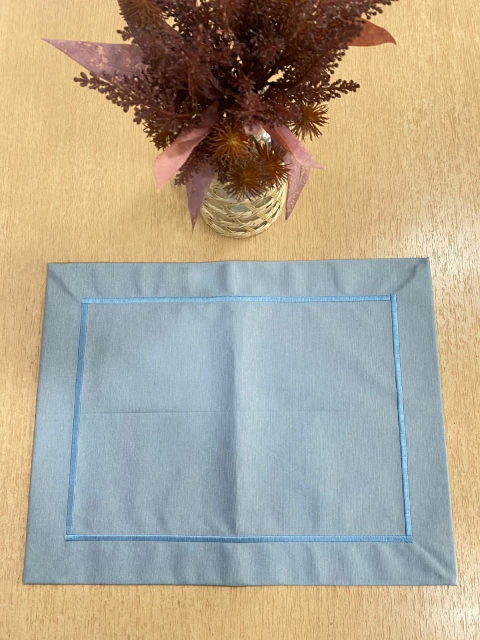 Lugar Americano Azul Candy Retangular Impermeável