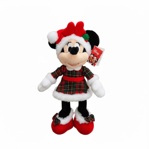 Minnie Traje de Natal Xadrez de Pelúcia 30cm - comprar online