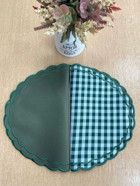 Lugar Americano Xadrez Duplo Verde - comprar online