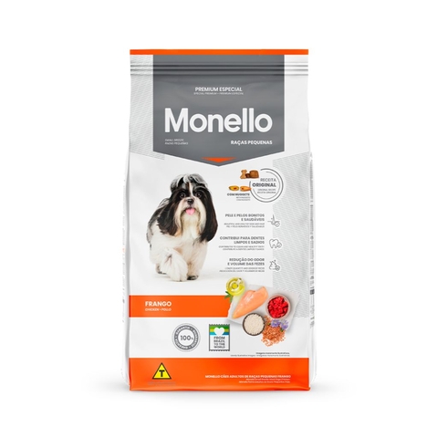 Ração Monello Dog para Cães Raças Pequenas Sabor Frango 1kg