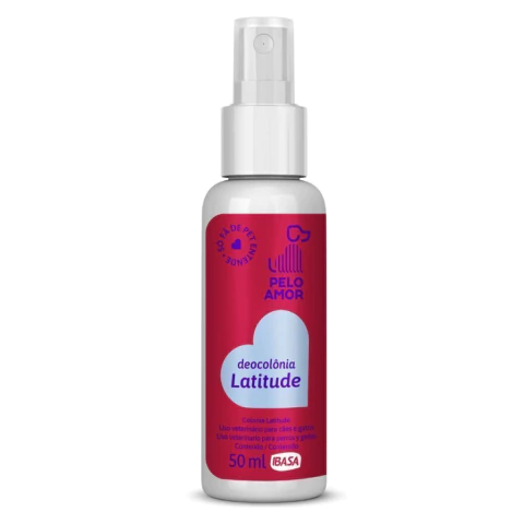 Colônia Ibasa Latitude para Cães e Gatos Pelo Amor 50ml