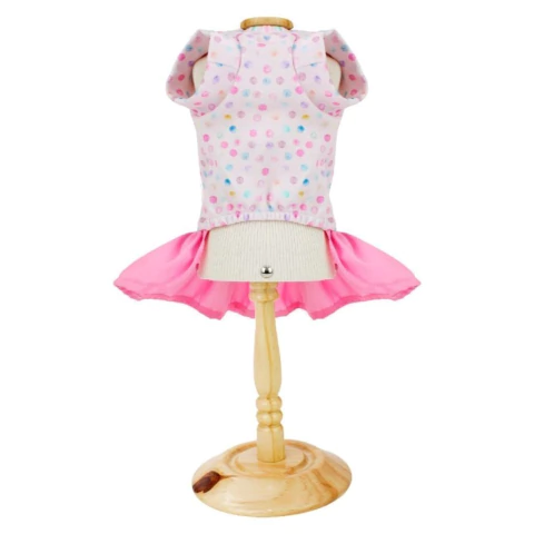 Vestido Combo Bonito pra Cachorro Cor Rosa Tamanho M