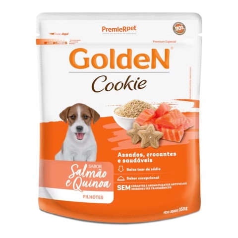 Cookie Golden Cães Filhotes Salmão e Quinoa 350g