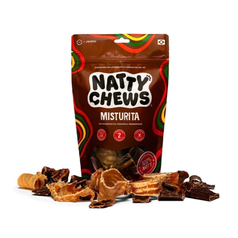 Petisco Natural Natty Chews Misturita para Cães 100g